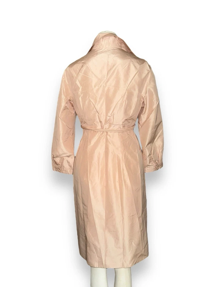 RICHARD TYLER COUTURE taffeta silk collared surplice-front dress pink sz 6 - Imagem 4 de 4
