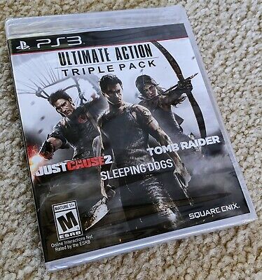 Ultimate Action Triple Pk (Just Cause 2/Tomb Raider/Sleeping Dogs), Square  Enix, PlayStation 3, 662248916200 