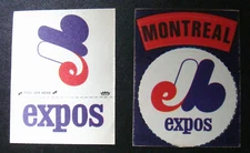 1968-1972- 2- FLEER CLOTH BASEBALL TEAM  PATCHES MONTREAL EXPOS   *BOTH*