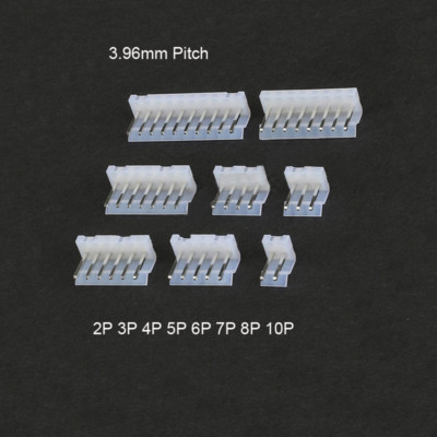 CH3.96 3.96mm Pitch Straight Pins Connector Pin Header 5Pins 5Pcs