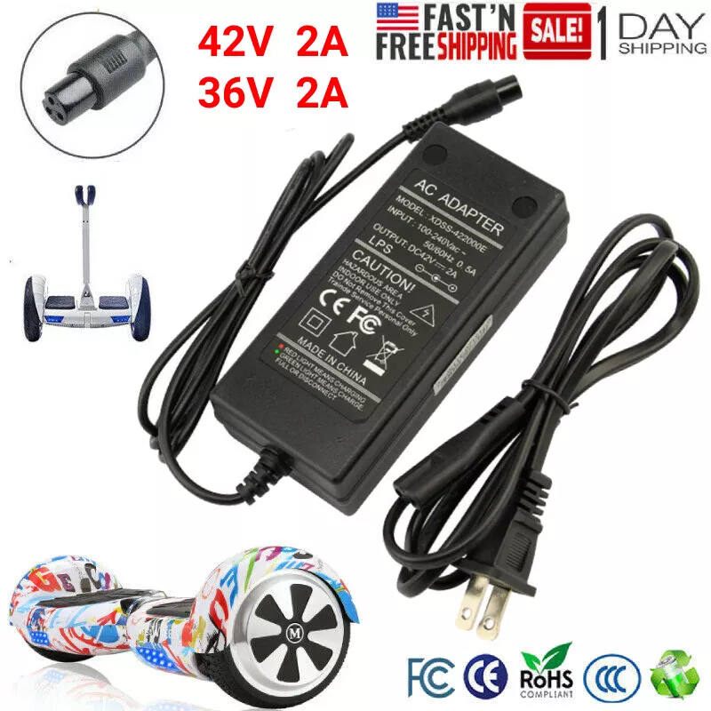 36V Hoverboard Charger For Segway Hausebell Bluefin Ameritoy Powerboard  WeeCoo