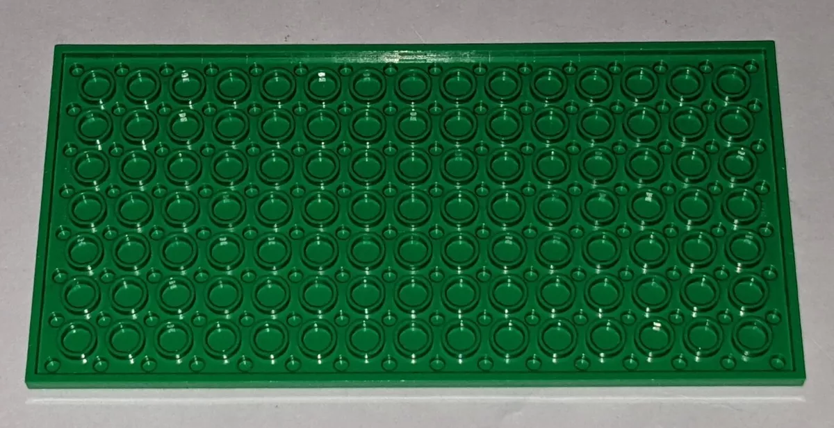 LEGO 8x16 BRIGHT GREEN BASEPLATE 8 X 16 FLAT BASE PLATE BUILDING PIECE 16X8 DOTS