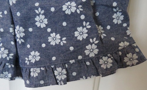 Penny M Mädchen Strampler Größe 4T blau Blumenmuster Blume Knopfleiste Rüschen - Bild 5 von 5