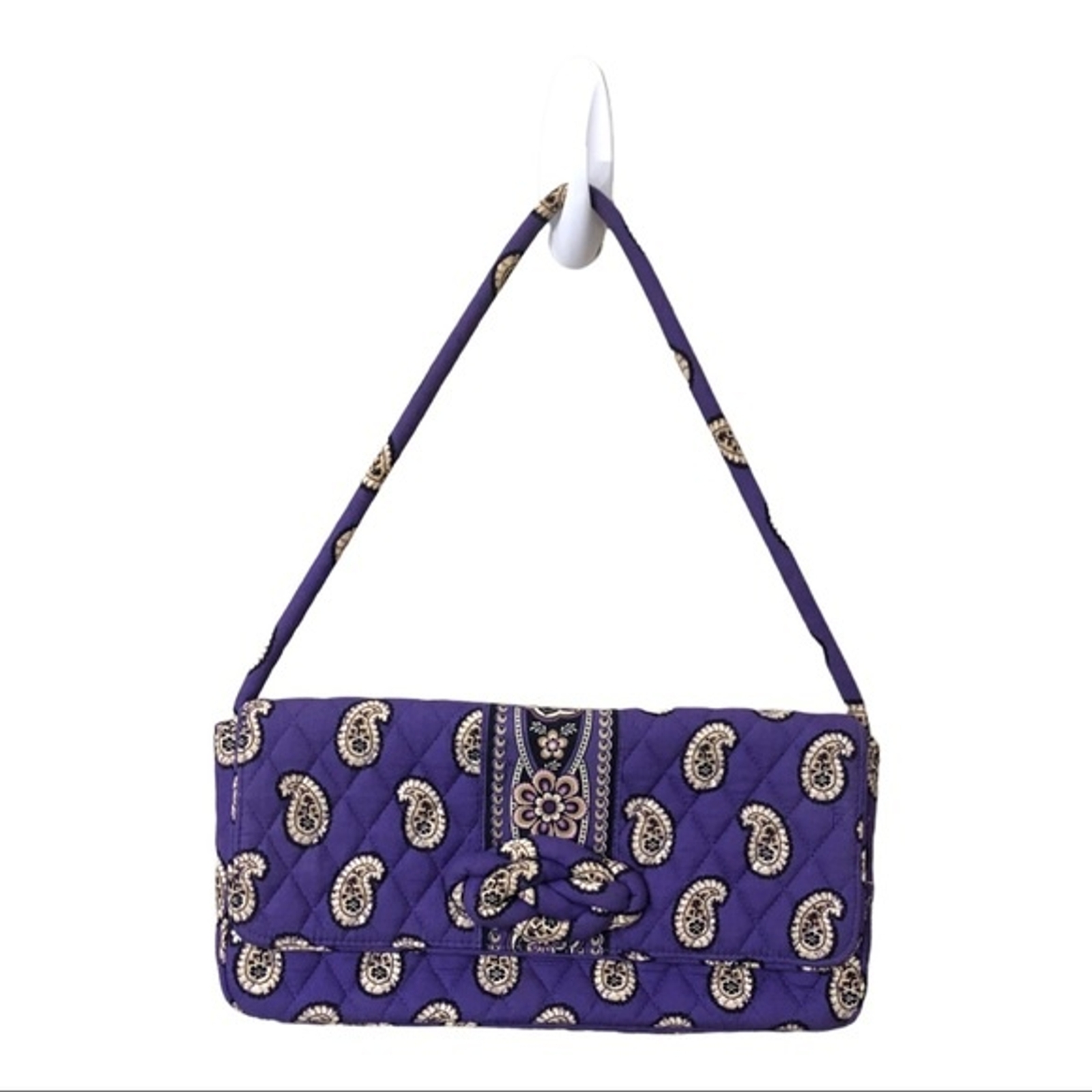 Vera Bradley Simply Violet Paisley Knot Shoulder Bag & Clutch in Purple