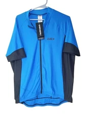 NEW WITH TAGS: MEN'S LOUIS GARNEAU BLUE XL CYCLING JERSEY + NEON YELLOW JERSEY