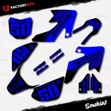 Black & Blue Smokin Racing Graphics Kit fits 13-25 Honda Crf50 CRF 50 Decals