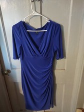 Lauren Ralph Lauren Dress Size 10 Purple 3/4 Sleeve Mid Length 