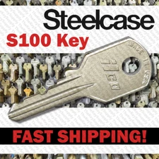 Chicago / Steelcase S100 Replacement Key -  Office Furniture File Cabinet Lock