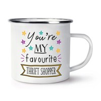 You're My Favorit Grasnelke Shopper Stars Emaille Tasse Lustig Shopping Mutter