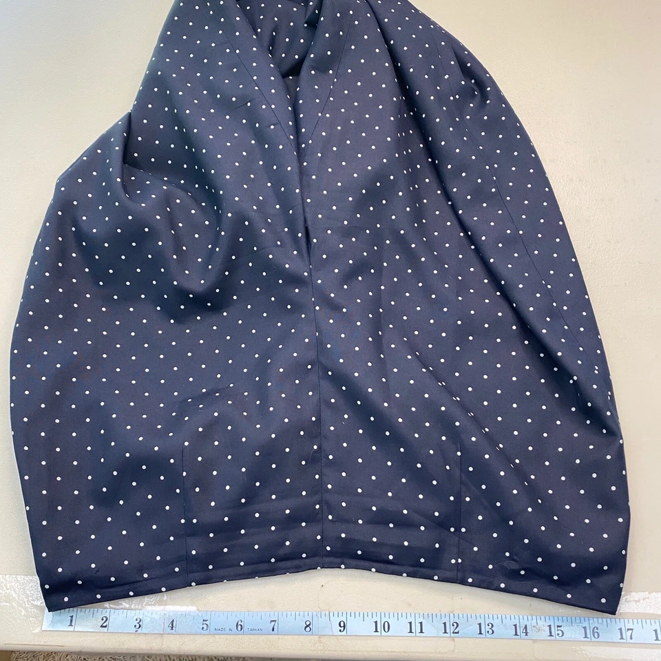 Pantalones de seda Worth 16 azules a lunares pierna cónica frente plano forrados se adapta a 33x31 mujeres Foto 3 de 4