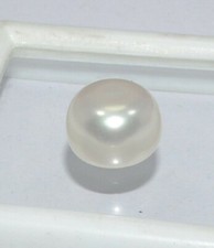 Natural 6 to 7 Ct Round Cabochon White Color Fresh Water Pearl Loose Gemstone