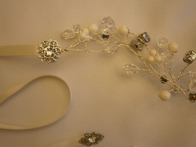 Sara Gabriel Freya Duet Hair Ribbon Vine Accessory Wedding 