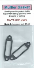 YS 56 SR Muffler/Exhaust Gasket 2 Pack NIP