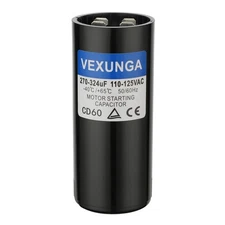 Round Motor Start Capacitor CD60 270-324 uF MFD 110-125 VAC 50/60 Hz