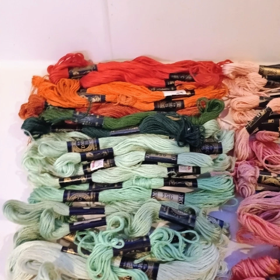 Vintage DMC Embroidery Floss-Lot Of 105 Skeins-Black Label-Made In France - Image 2 of 4