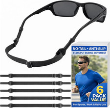 No-Tail Glasses Strap 6 Pack Adjustable Anti-Slip Eyeglasses Sunglasses Stra