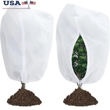 Frost Plant Covers Lightweight Durable Garden Protection Drawstring Winter Use