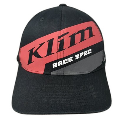 Klim Race Spec Snapback Cap Black One Size Adjustable 6 Panel Sample Yupoong