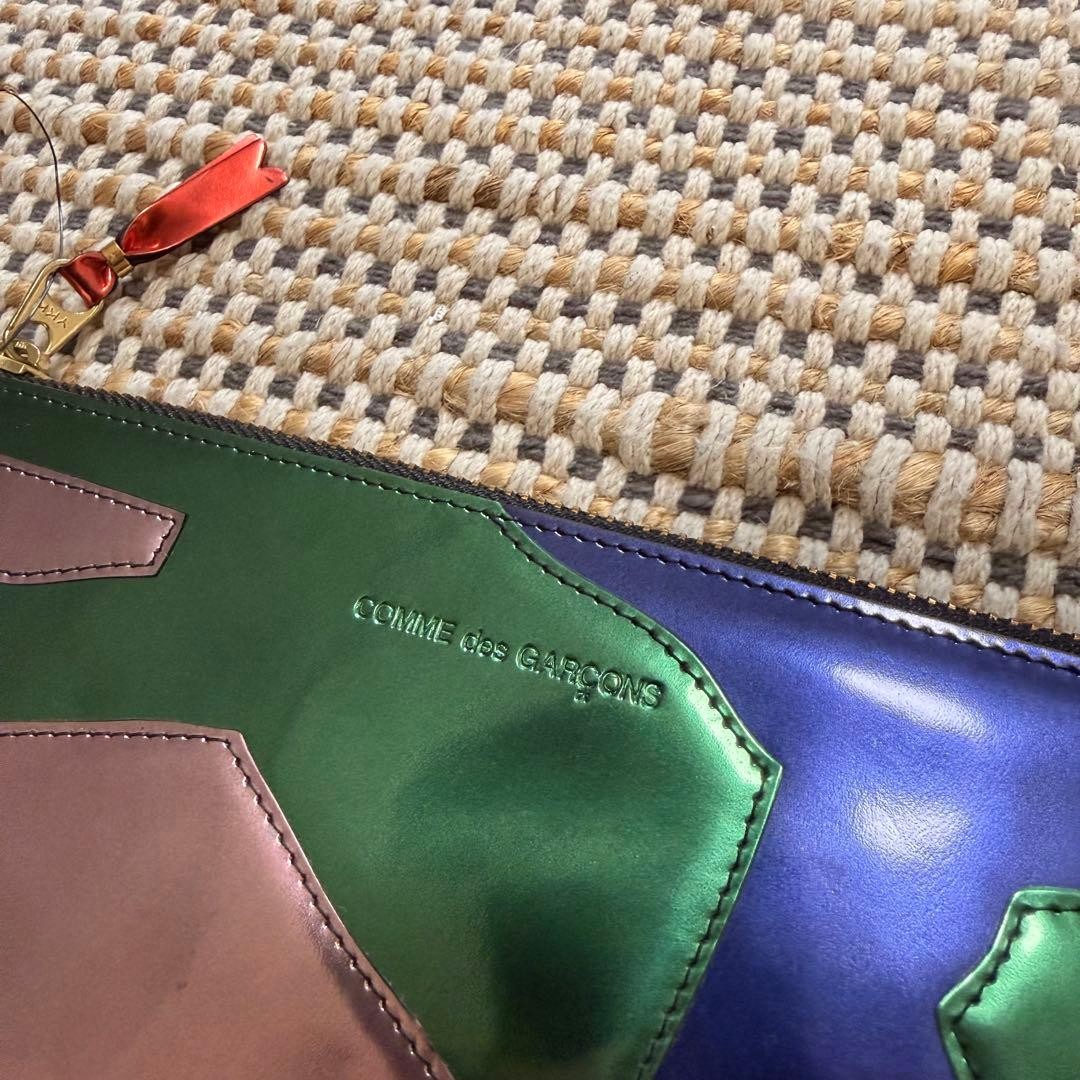 COMME des GARÇONS Leather Patchwork Pouch Multico… - image 2