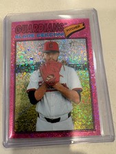 2026 Topps Heritage Chrome Pink Stars Slade Cecconi Guardians Card #87