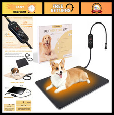 Adjustable Temperature Outdoor Dog Heating Pad, Waterproof Pet Heated Mat for Ca