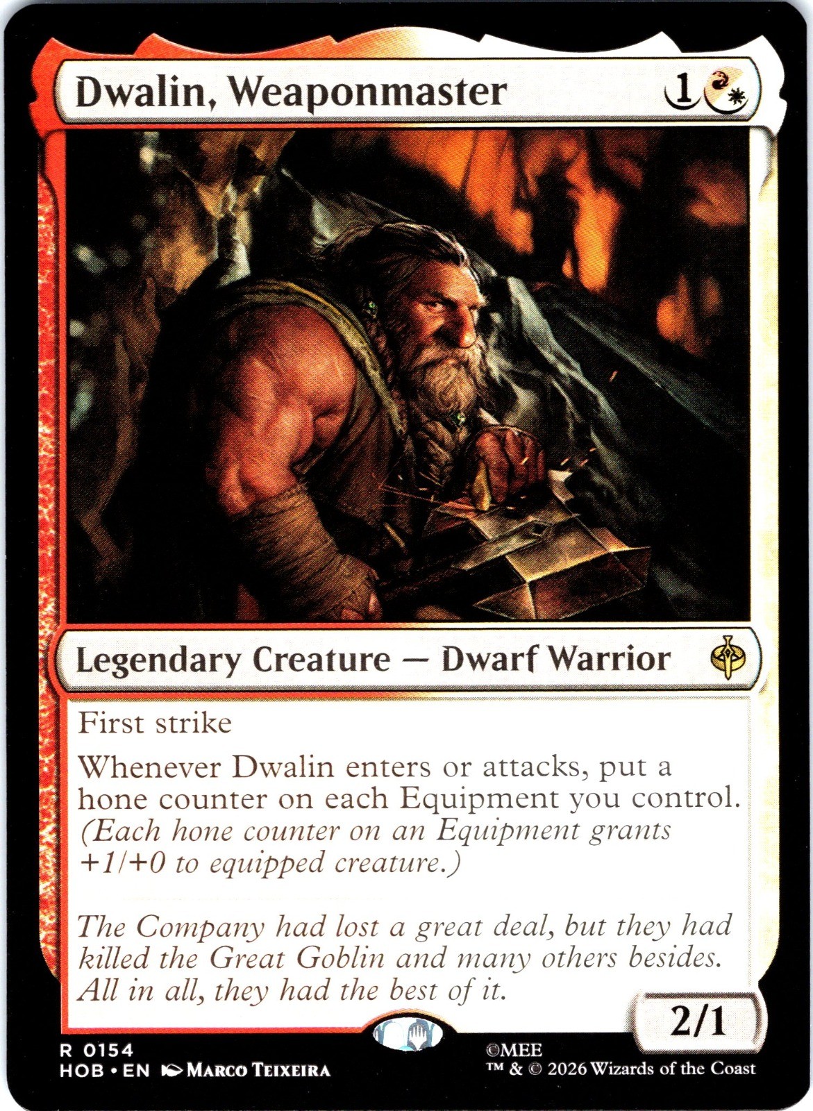 Dwalin, Weaponmaster R The Hobbit 154 NM