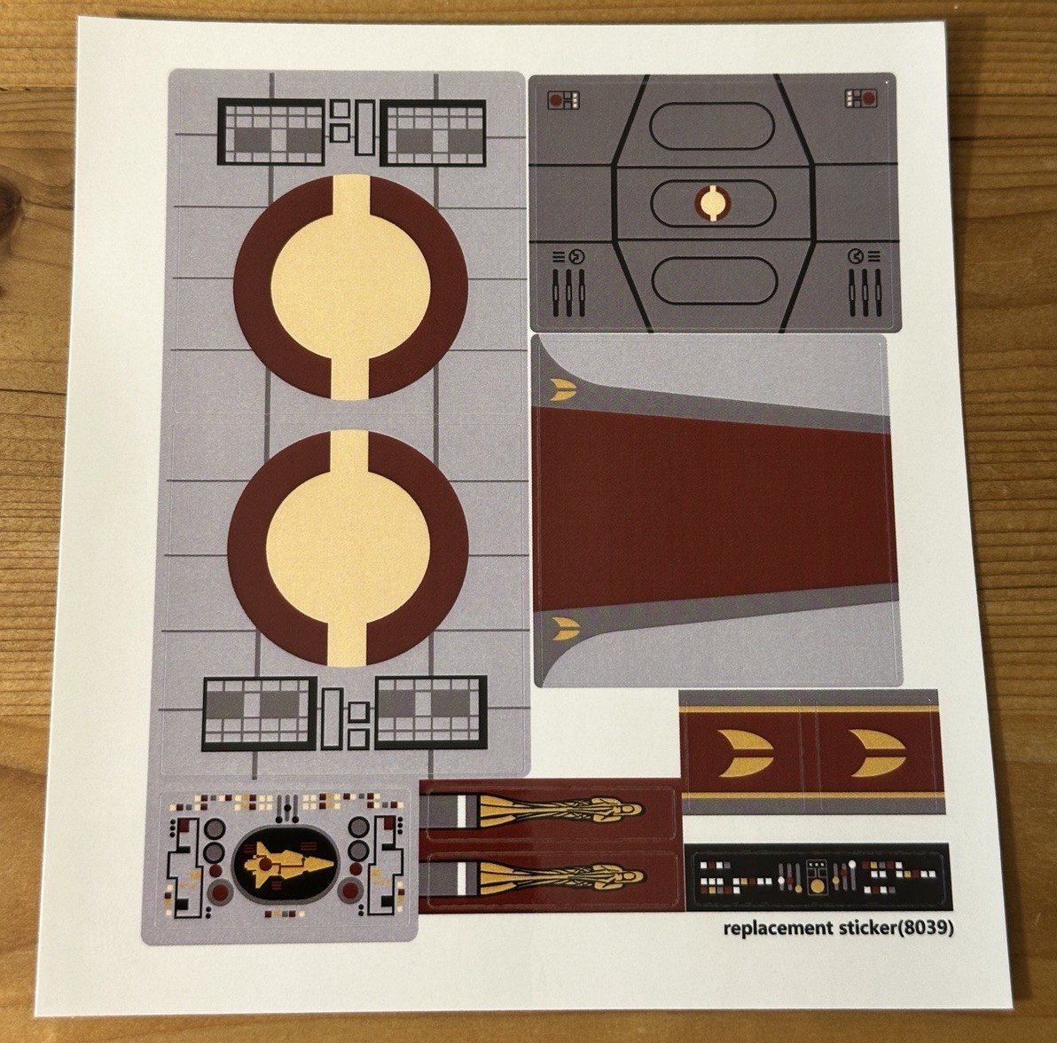 New Lego 8039 Venator-Class Republic Attack Cruiser Replacement Sticker Pack