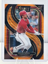 2025 Panini Select - Premier Level Dylan Crews #137 Orange Pulsar Prizm /49 (RC)