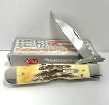 CASE XX (2020) Beautiful Bone Stag Handle Cheetah (6.5111 1/2 SS) NICE! MIB