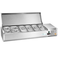 59 Commercial Refrigerated Prep Station 2.1 Cu.ft Stainless Lid R290 Etl