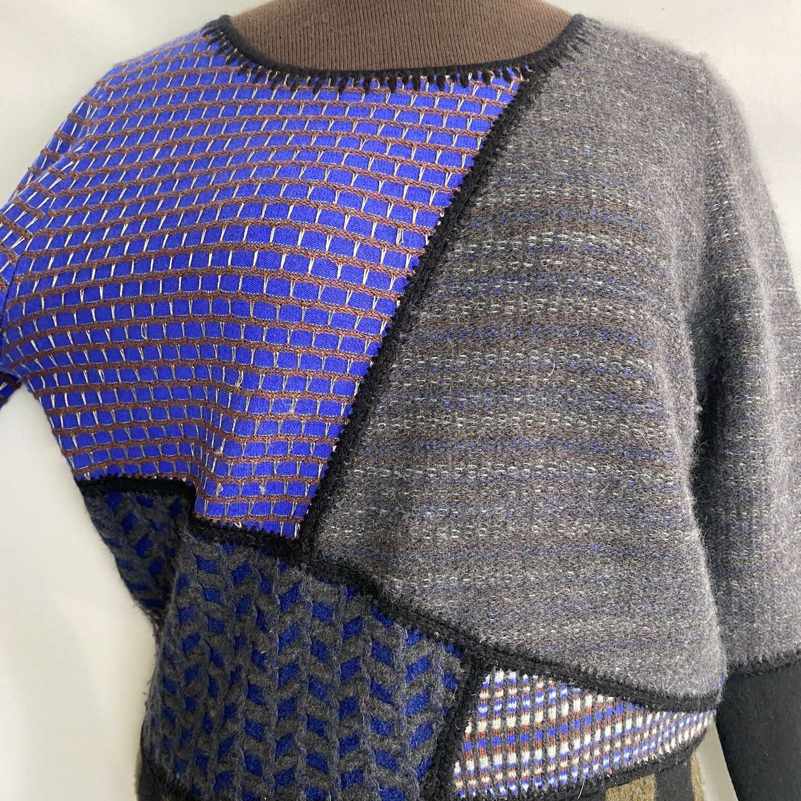 ETRO Milano Wool Blend Patchwork Sweater Made in … - image 4