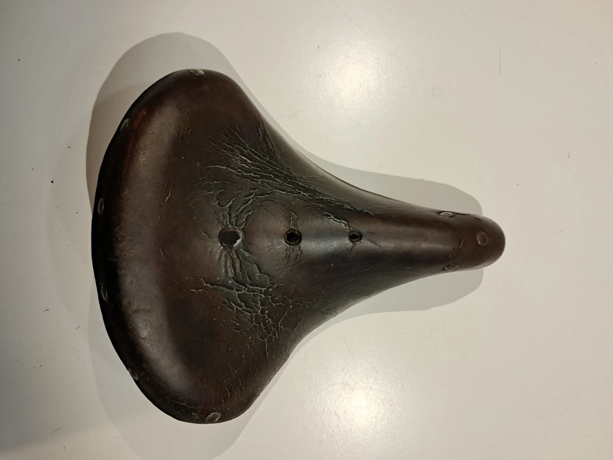 Selle Vélo Vintage AVON Cycles Limited 100% Cuir Fabriquée En Angleterre