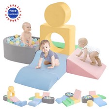 CAMELUS Climbing Toys for 1 Year Old Foam Baby Climbing Blocks with Ball Pit