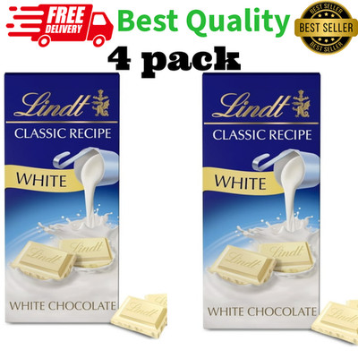 Lindt Classic Recipe White Chocolate Candy Bar 2 Pack 4.4oz Each