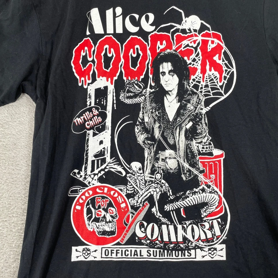 Camisa masculina Alice Cooper Tour grande preta 2023 Court Is Now metal rock música - Imagem 2 de 4