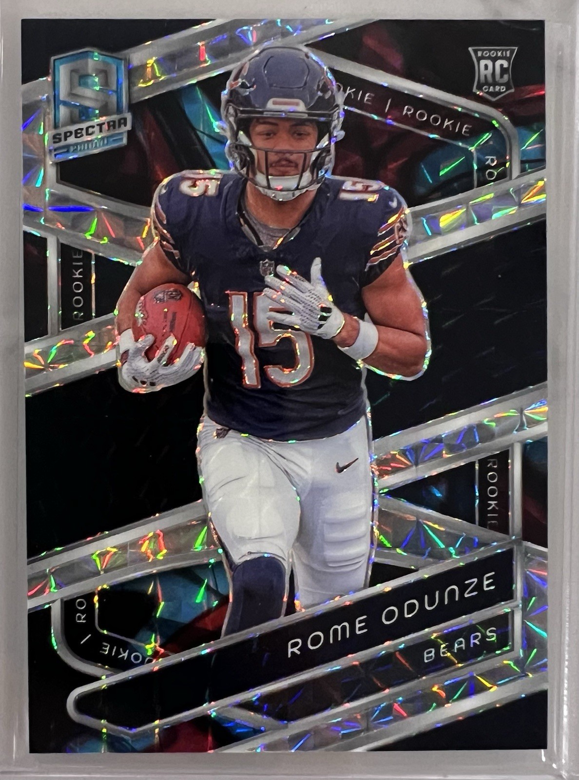 2024 Panini Spectra - Rookies Rome Odunze #120 Interstellar Prizm /60 (RC)