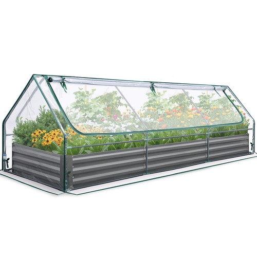 Raised Garden Bed Galvanized Raised Beds for Gardening Vegetables with Cover ...