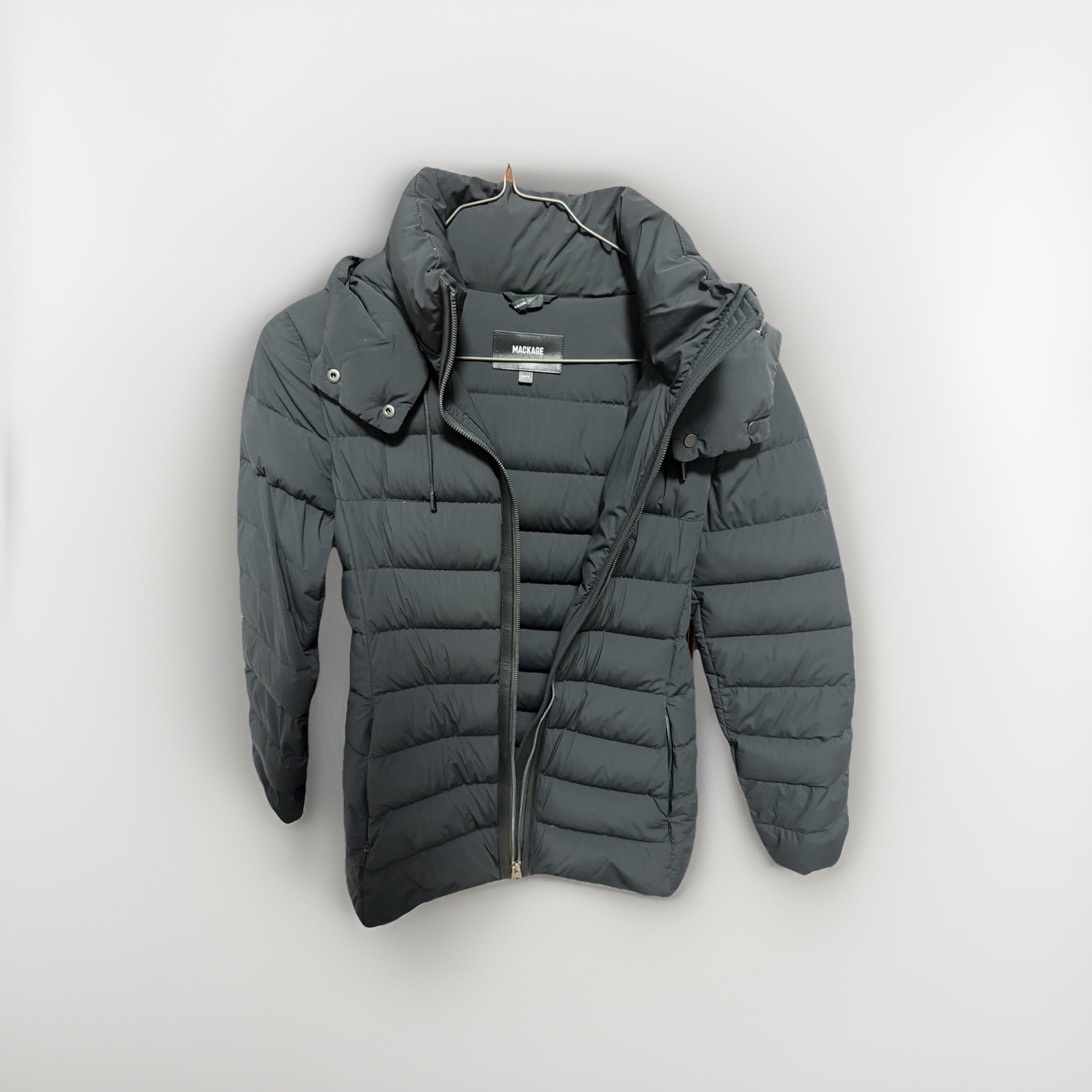 MACKAGE Patsy Black Puffer Jacket Removable Hood … - image 3