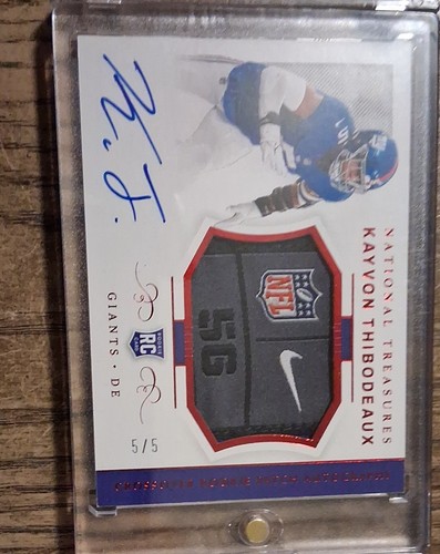 2022 National Treasures  Patch Autos Kayvon Thibodeaux #CRPA-KT Laundry Tag /5 