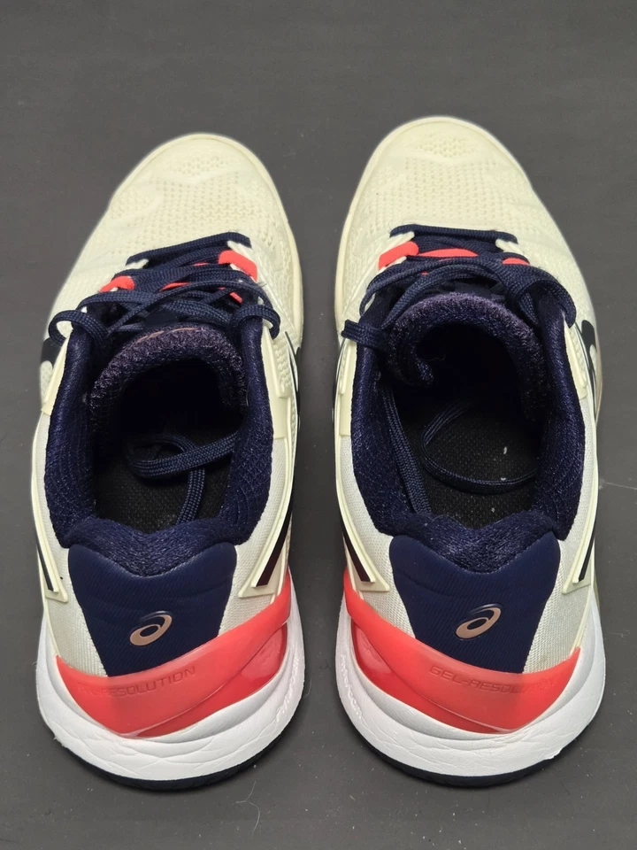 Asics Womens Gel Resolution 8 1042A072 White Blue Tennis Shoes Sneakers Size 8.5 - Image 3 of 4