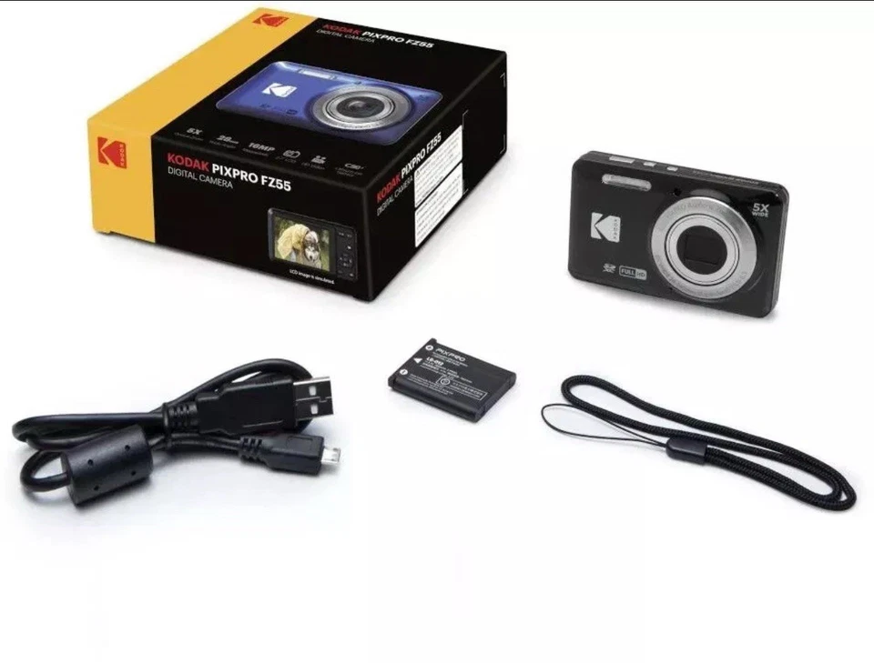 Kodak Pixpro FZ55 Digitalkamera Schwarz 16MP 1080p Full HD Video 5-Fach Zoom Neu - Bild 4 von 4