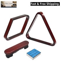 Solid Wood Pool Ball Triangle Rack, Pool Table Ball Holder Positioning Rack,2...
