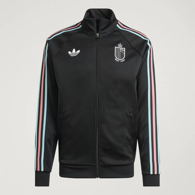 Adidas Herren Fußball Belgien Originals Comfort Track Top schwarz