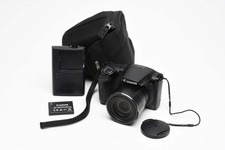 Canon PowerShot black SX410 IS digital Point&Shoot w/2batts + Case
