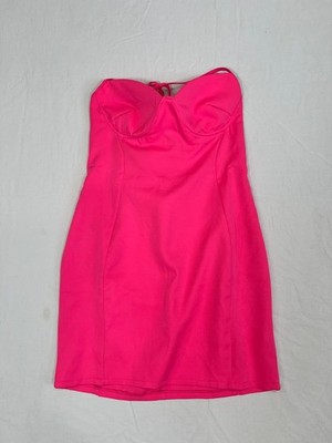 Women's Pretty Little Thing Pink Structured Bodycon Dress - Size 16 - NWT