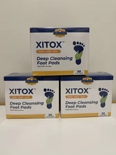 XITOX Deep Cleansing Foot Pads w/ Mint Aroma 30 Ct 3 Packs Brand New Sealed