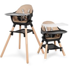 6 in 1 Baby High Chair, Convertible Wooden High Chairs/Booster Seat for Babies