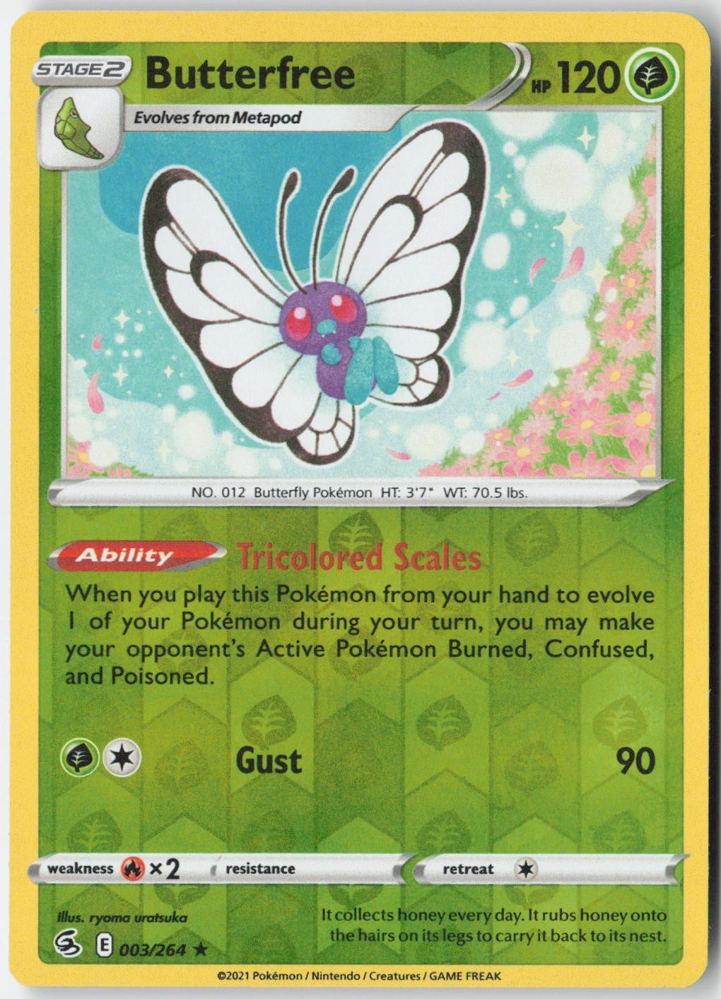 Pokemon - Butterfree #3/264 Reverse Holo - Fusion Strike