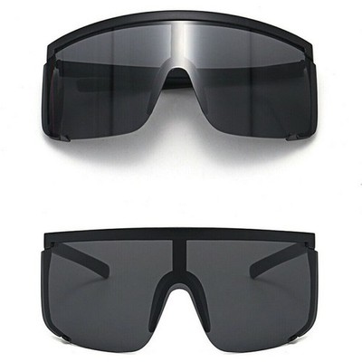 Oversized Mirrored Shield Sunglasses Outdoor Sport Protection Goggles UV Glasses
