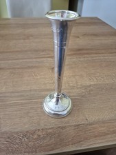 Vintage solid Sterling Silver Trumpet Bud Vase | Birmingham | 1973